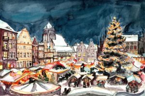 Weihnachtsmarkt Greifswald, frei nach Foto von J.Köpcke