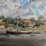 Nyord Hafen mit Postboot Roret 2017